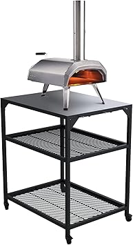 Ooni Karu 12 Multi-Fuel Outdoor Pizza Oven and Medium Modular Pizza Oven Table Bundle