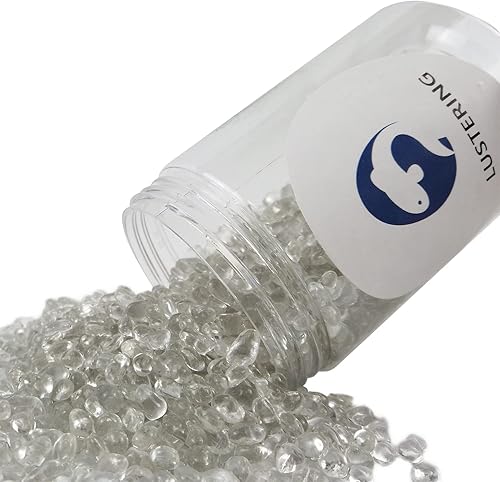 Lustering Decorative Round Flat Glass Beads,Glass Marbles,Glass Pebbles,Vase Filler Beads for Fire Pit Crafts Aquarium Garden