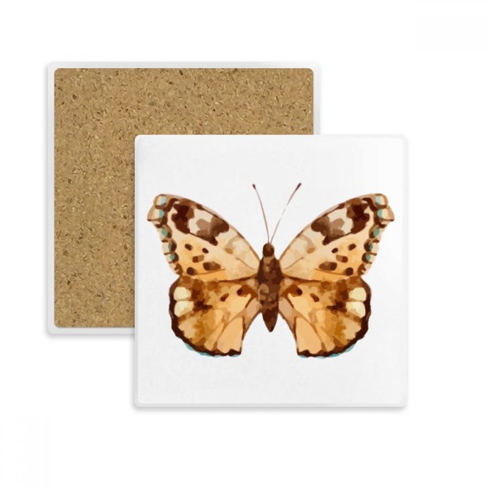Dessous de verre papillon ailes brunes porte-gobelet absorbant multicolore