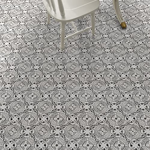 Msi Rivello Xl 18 In. X 36 In. Luxury Vinyl Flooring, Encaustic Porcelain Tile Look Rigid Core Planks, Lvt Tile, Waterproof Fooring, Porcelain Tile Look Finish, 1310.4 Square Feet, La Paloma #TOP2