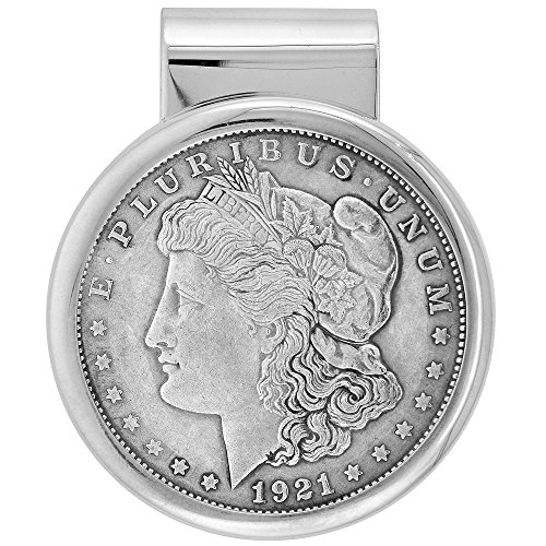 Sterling Silver Dollar Money Clip fits Morgan Dollar Peace and Mexican Olympic Coins Not Included2