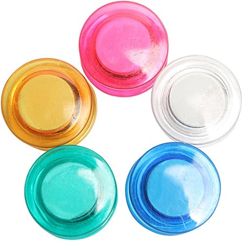 Imanes redondos para refrigerador, 10 unidades, colores transparentes, para pizarra blanca, refrigerador, mapa y calendario, 1.18 pulgadas disponible en Yaxa Peru