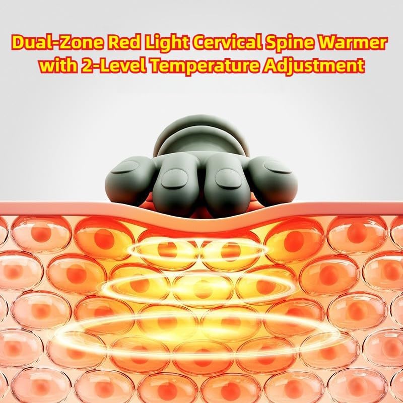 Miniatura 2 de Bionic - Almohada masajeadora térmica para cuello y espalda, Shiatsu portátil con 3 velocidades, amasamiento de tejido profundo 4D y mano humana