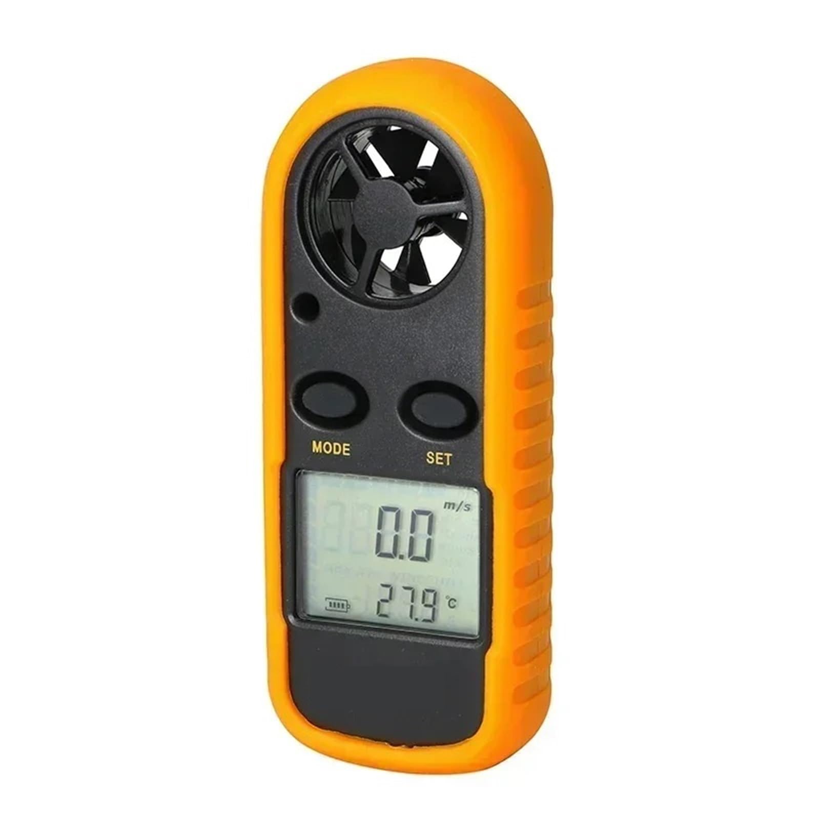 Anemómetro de mano, medidor digital de velocidad del viento, caudal de aire for medir temperatura y frío.