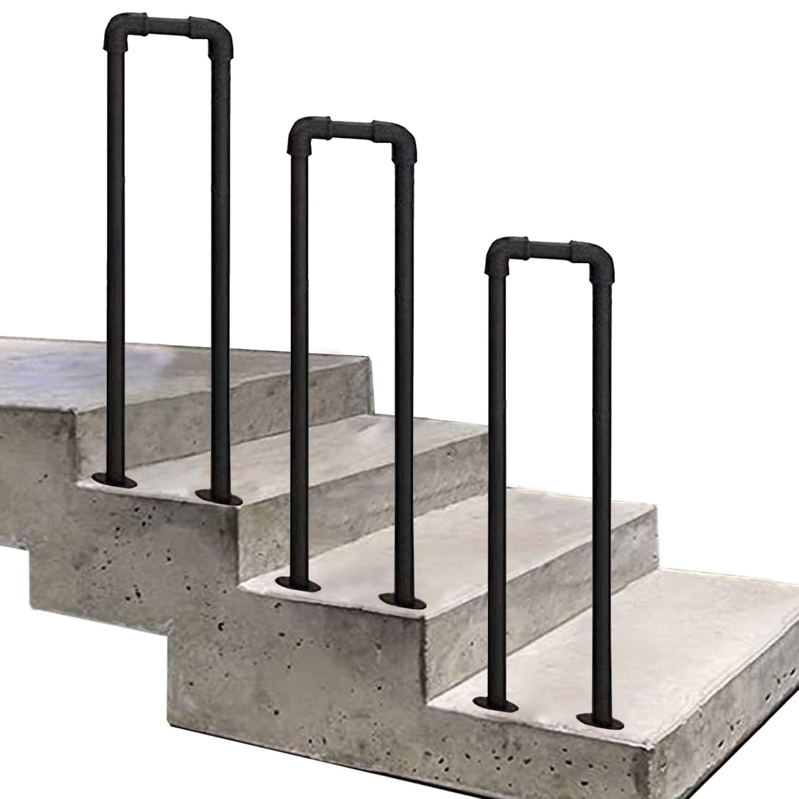 Piquet de main courante d'escalier en fer forgé pour marches de terrasse