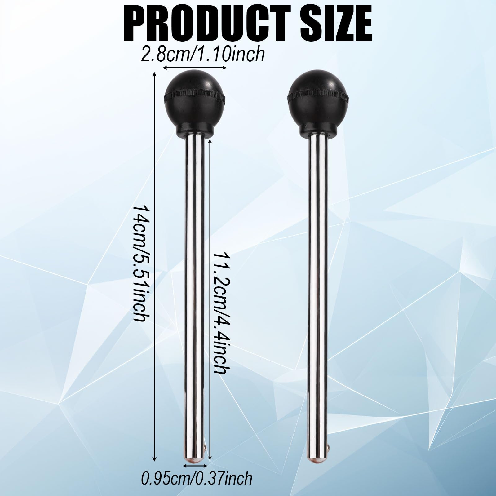 Workout Pin Length Dropset Pins ValueBargain Weight Stack Pins 2-Pack - 3/8 Inch For ...