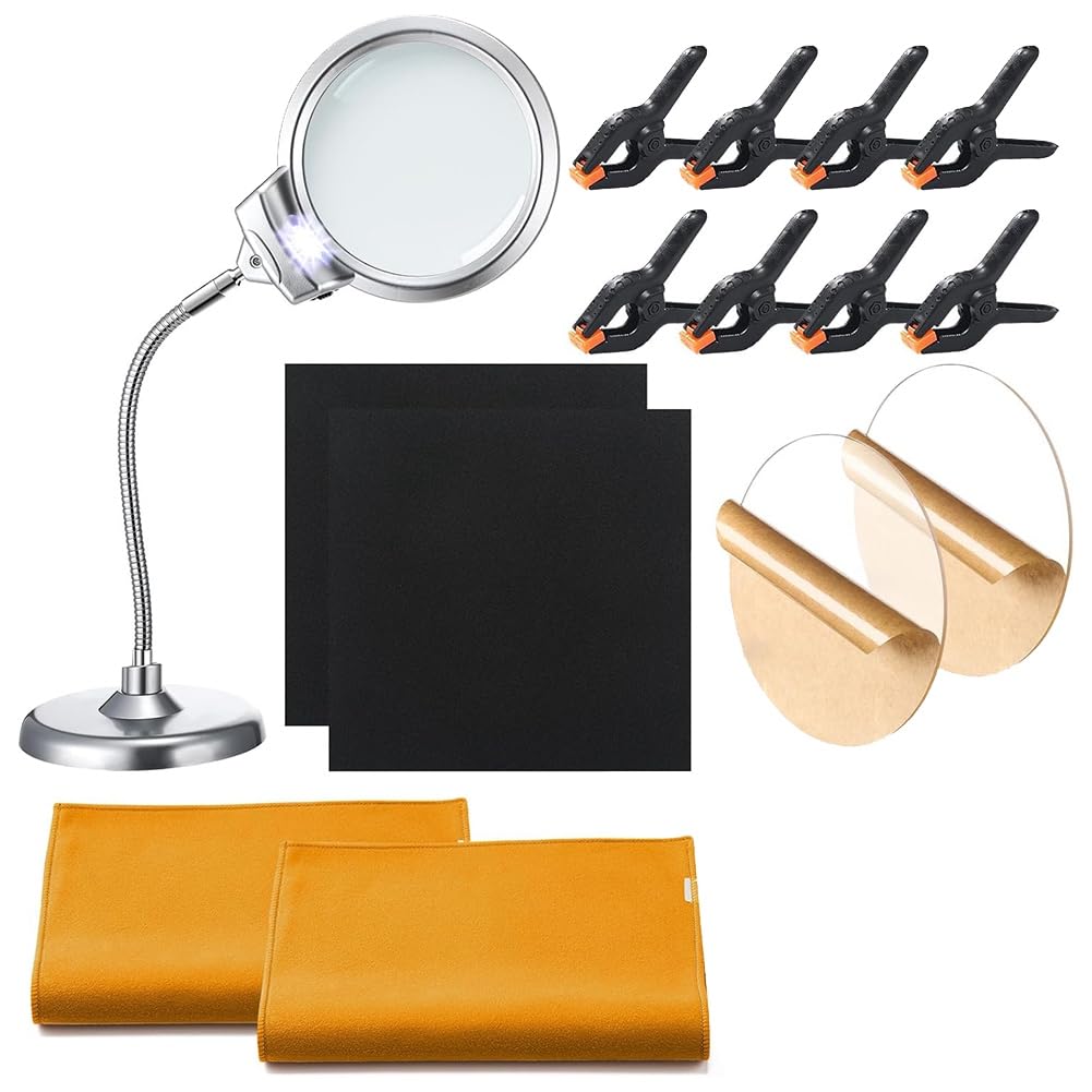 Udsknv[Ksl Grayish Yellow Card Grading Kit Card Flattening Kit Card Cleaning Kit Card Centering Grading Tool