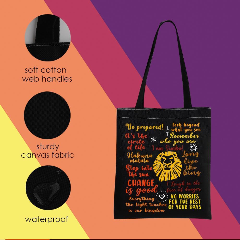 MNIGIU The Lion Tote Bag The Lion Movie Inspired Gift The Lion Merchandise The Lion Quote - Image 3