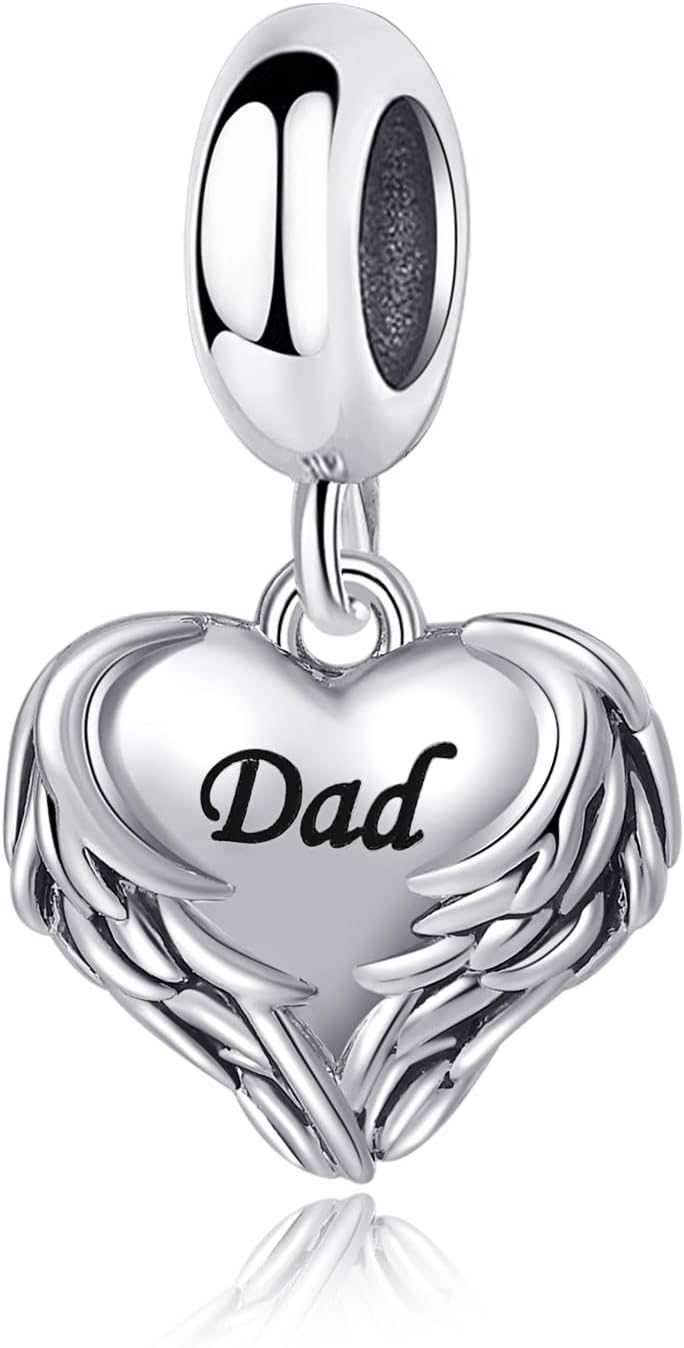 Wing of Angle Heart Love Dangle Charm for Pandora Bracelet Women Present