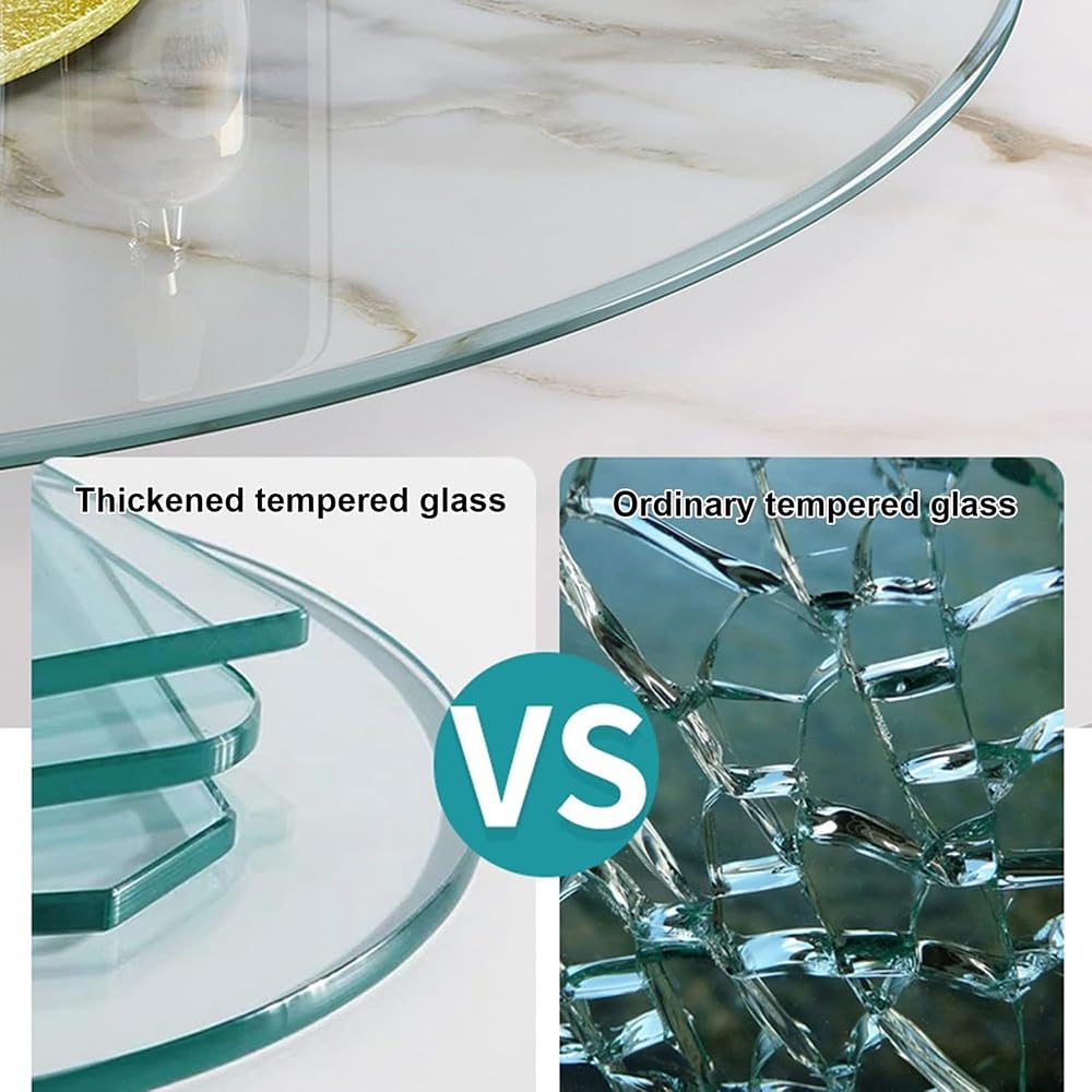Plateau Tournant en Verre Trempé De 20 Pouces pour La Cuisine, Plateau Rotatif Rond De 40 Pouces avec Base, Lisse Et Silencieux (60 Cm/24 Pouces)