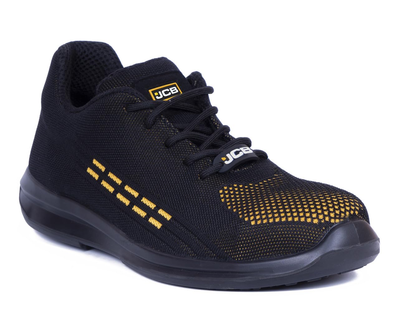 JCB FASTRAC Light Weight Safety Shoes for Man | Breathable Textile Upper | Steel Toe Cap | Antislip & Water Resistant | Single Density, Antistatic & Abrasion Resistance | Black | Size 6-10 UK-image-11