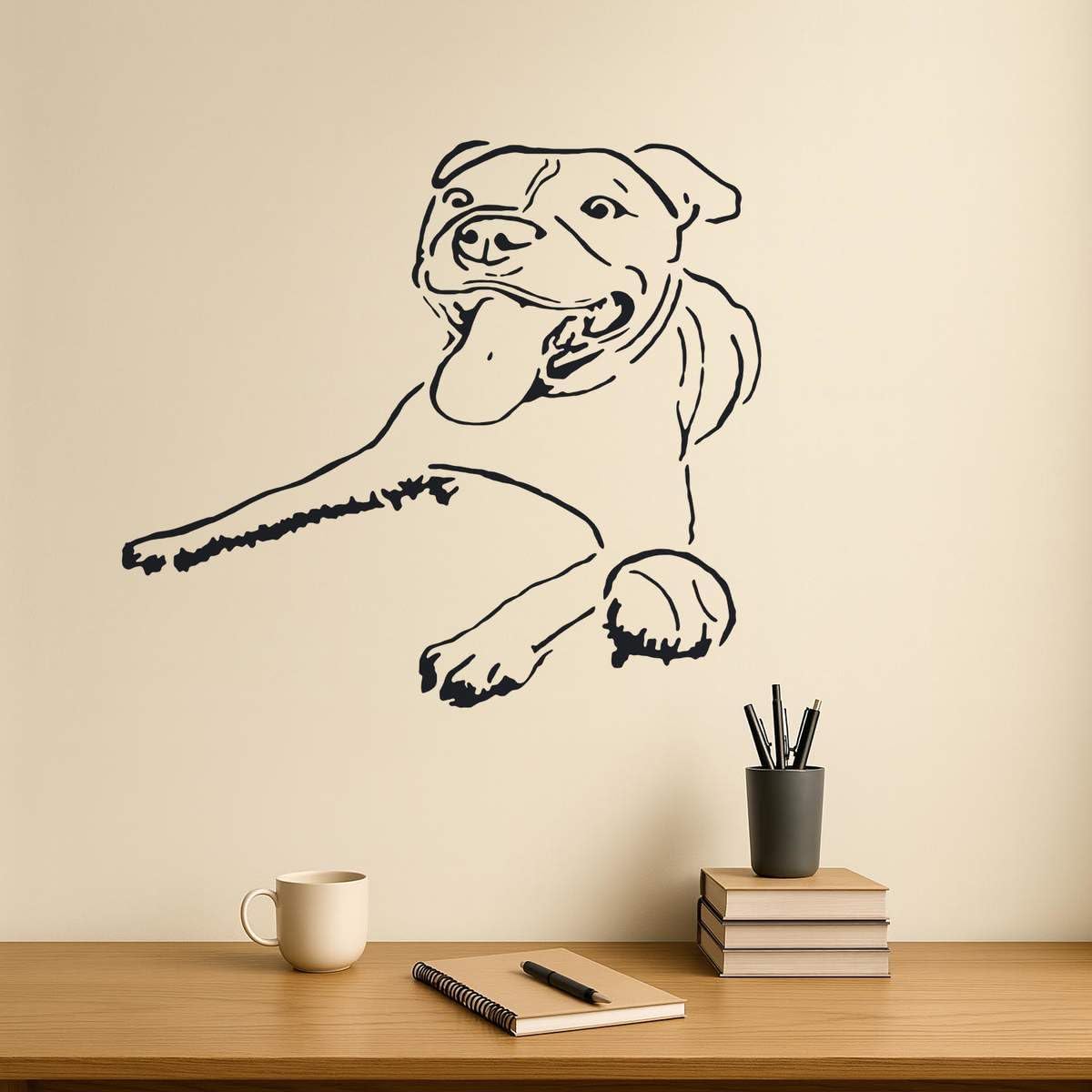 Azeeda 'Staffordshire Bull Terrier' Reusable Stencil – Durable Decorative Template for Painting and Spraying on Walls, Tiles, Wood, Fabric & Craft Projects - XXL (A2) (WS00015751)