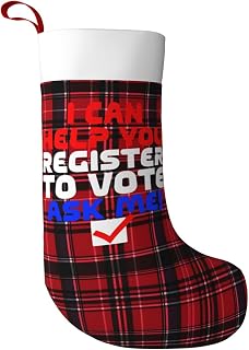 I Can Help You Register to Vote Polyester Christmas Stockings 2PCS 18In Large Cozy Cable Knit Xmas Stockings Holiday Party Family Decor2