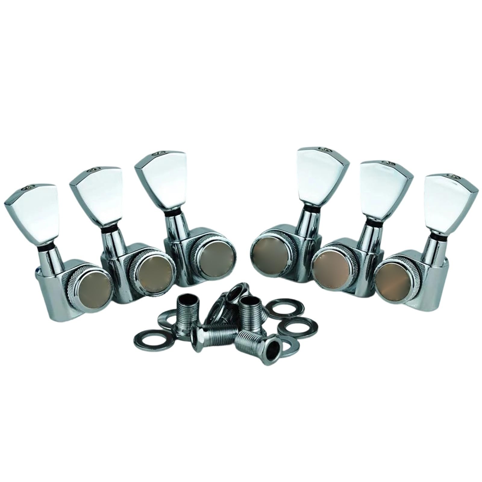 Estándar Guitarra Clavijas De Afinación Guitarra Eléctrica Metal Lock String Tuner Winder 3R3L Head DIY(CR)