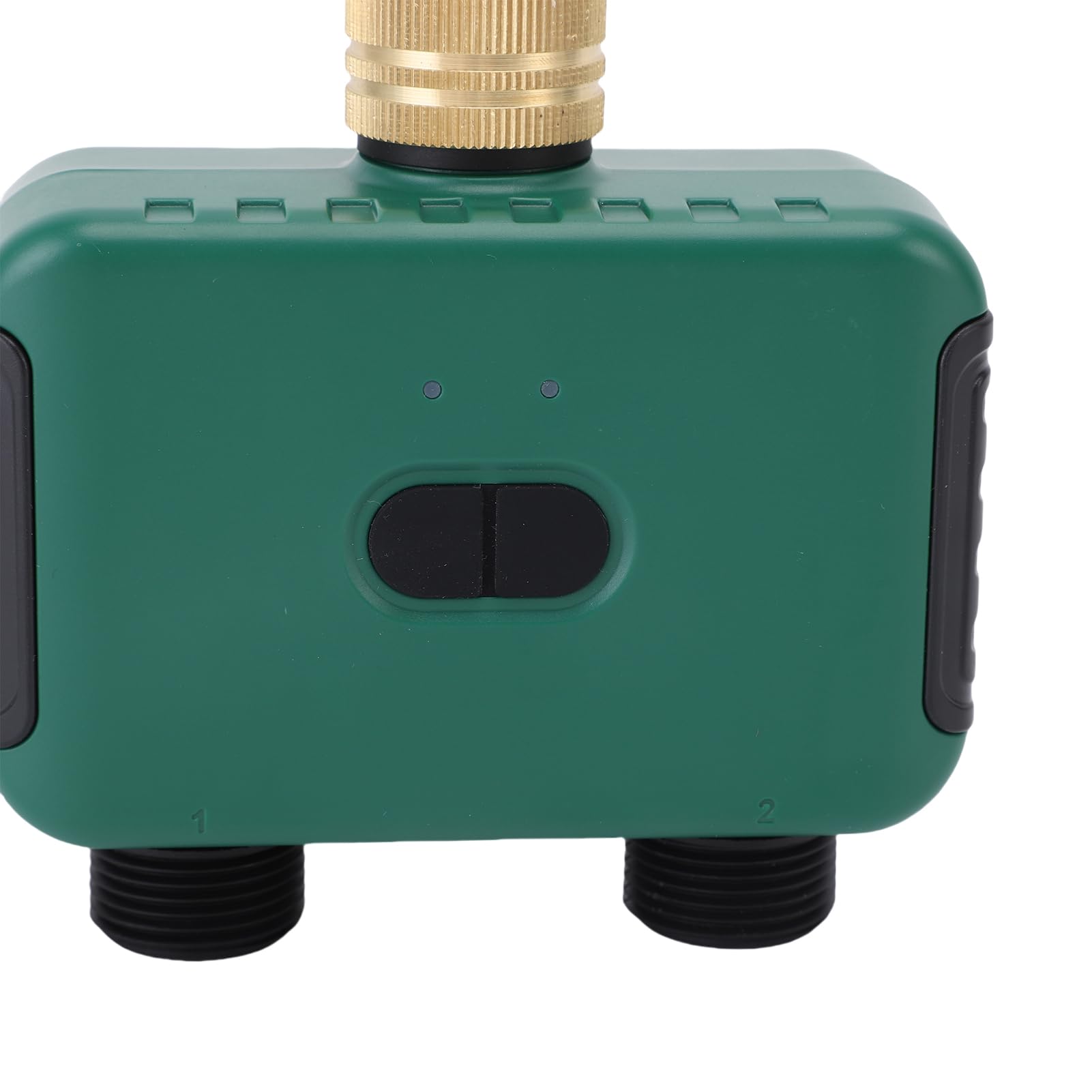 WALFRONT Controlador de Riego Digital a Prueba de Agua Temporizador de Manguera de Jardín, Material de Latón, Riego Temporizado con Salidas de Doble Zona para Césped y Jardín