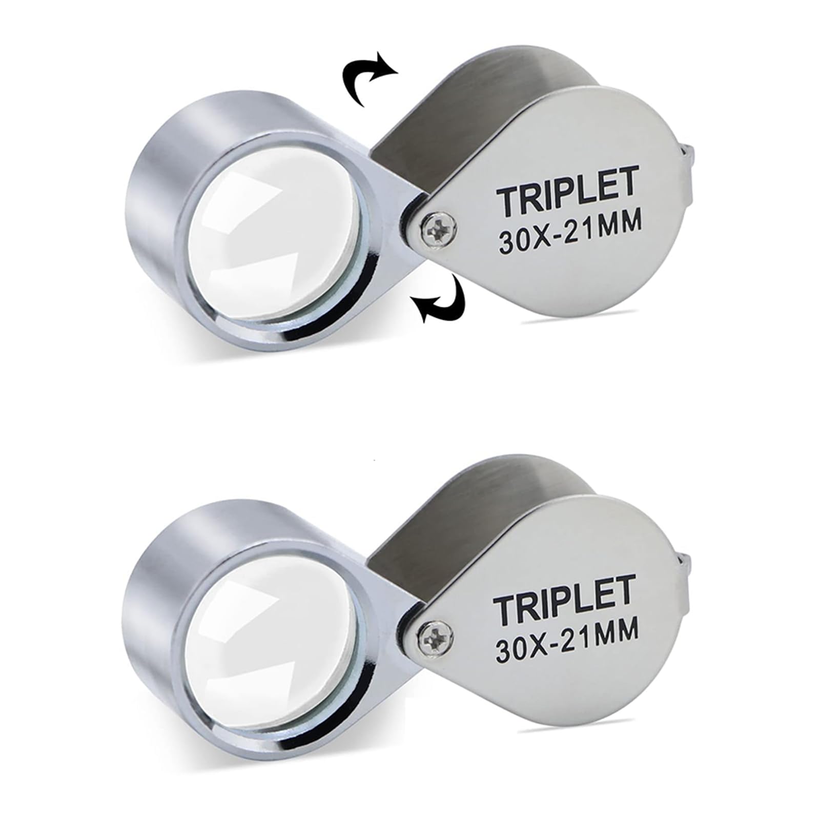 2 pcs mini 30 x 21 mm joyería lupa de LUPA de la joyería joyero