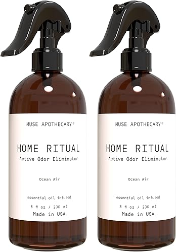 Muse Apothecary Home Ritual - Spray eliminador de olores activo Eliminador de olores para el hogar Desodorizador de muebles en aerosol y