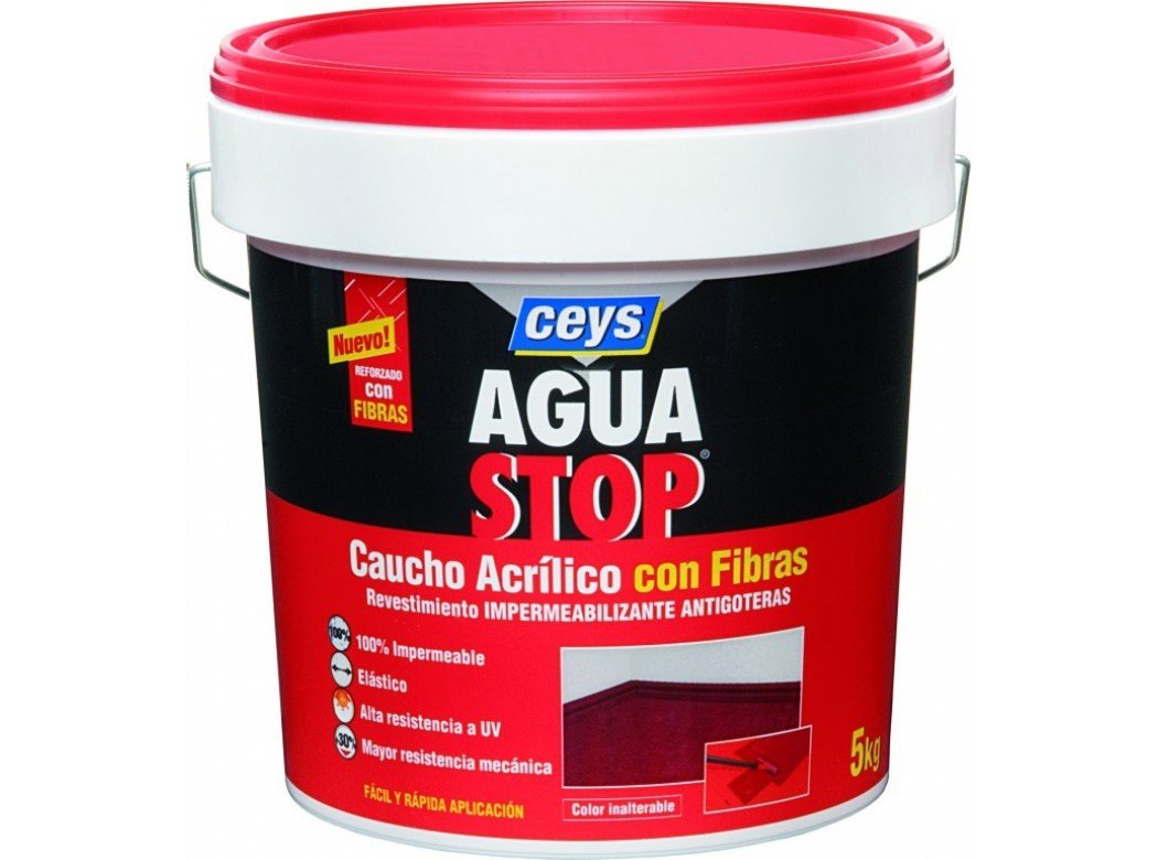 AGUASTOP CAUCHO FIBRAS TERRACOTA 5KG