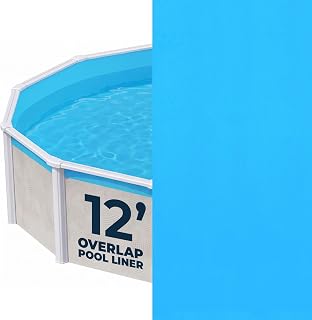 Blue Wave 12 ft Round Overlap Pool Liner for Above Ground Pools, Blue