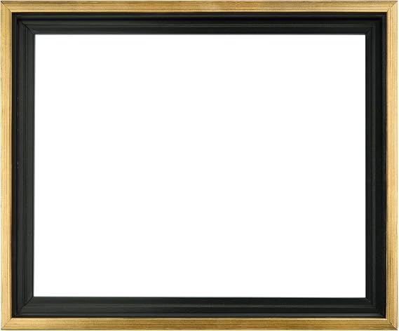 Cardinali Renewal Core Floater Frame, Antique Gold with Black Edge 8x10, 3/4 Deep, 3 Pack - No Glass or Backing, Hardware Included, Simple DIY Assembly, Floating Canvas Illusion Frame