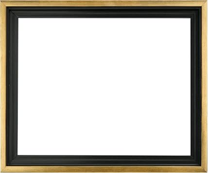 Cardinali Renewal Core Floater Frame, Antique Gold with Black Edge 8x10, 3/4 Deep, 3 Pack - No Glass or Backing, Hardware Included, Simple DIY Assembly, Floating Canvas Illusion Frame