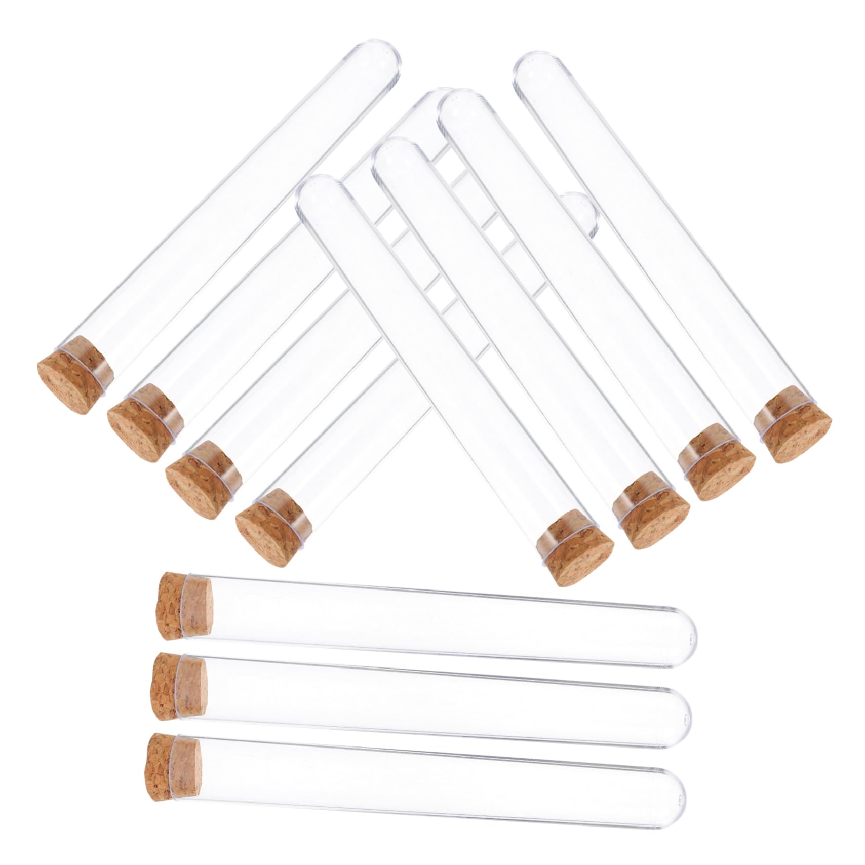 OUNONA 5 Juegos Tapa De Madera Para Tubo De Ensayo. Gradillas Para Tubos De Ensayo Tubos Transparentes Matraz Tubos De Propagación Tubos Vacíos Prueba Tubos De Ciencia Roble 25 Piezas * 5