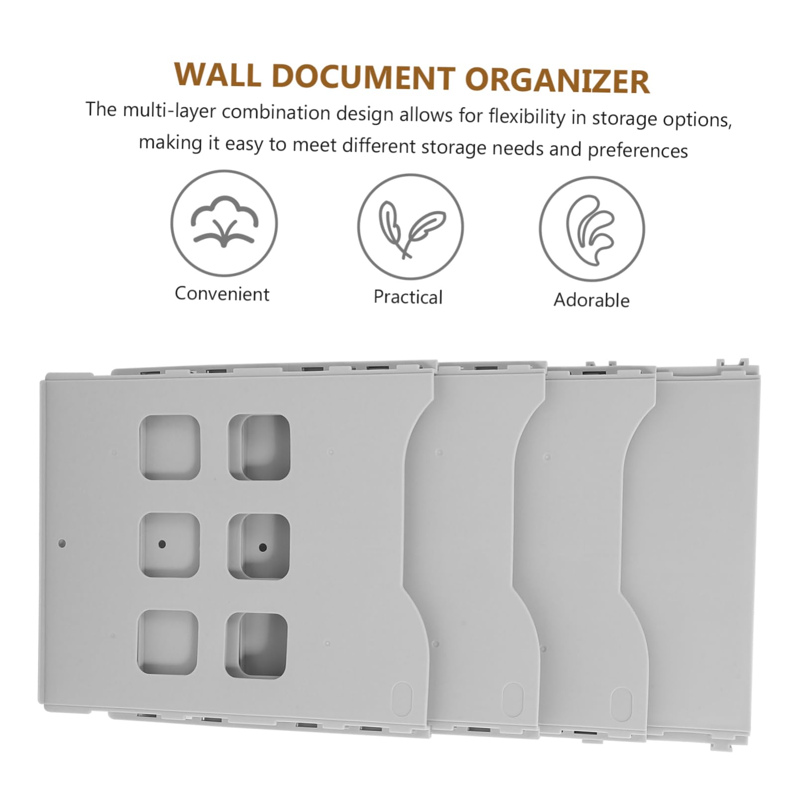 Portadocumenti da Muro in Plastica Bianca, Contenitore File Multi-layer