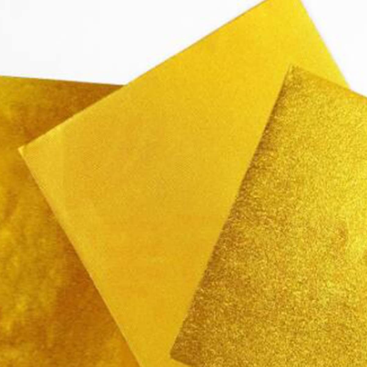 KICHOUSE 400 Pcs 8x8cm Golden Aluminum Foil Wrapping Paper Candy Packaging Tea Leaves Snack Wrapper Gold Chocolate Wrapper Safe