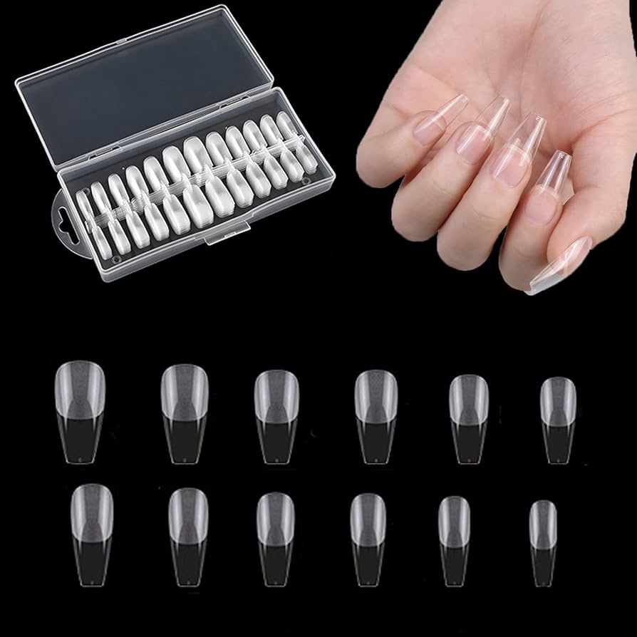 ネイルチップ 超薄 240枚 ショート 短め クリア ミディアム 付け爪 ネイルチップ 超薄 240枚 ショート 短め クリア ミディアム 付け爪