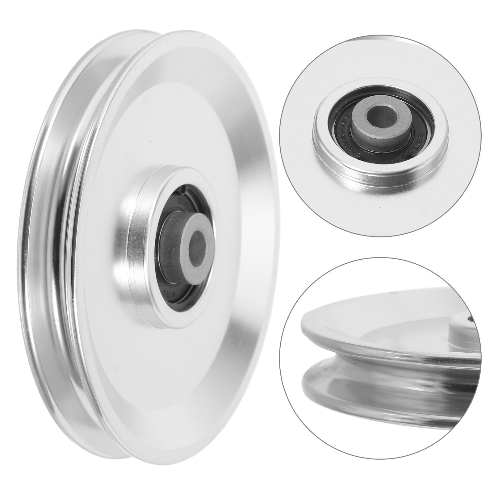 Hohopeti Seilzugsystem Aluminiumrolle 120mm Durchmesser Kugelgelagert 250 kg Belastbar für Kabelzugmaschinen und Mehrzweck Trainingsgeräte im Fitnessstudio