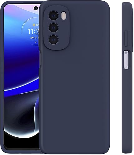 Miniatura 2 de Meifei Funda compatible con Moto G Stylus 5G 2022, silicona líquida, funda delgada de goma para Motorola Moto G Stylus 5G 2022, color azul noche