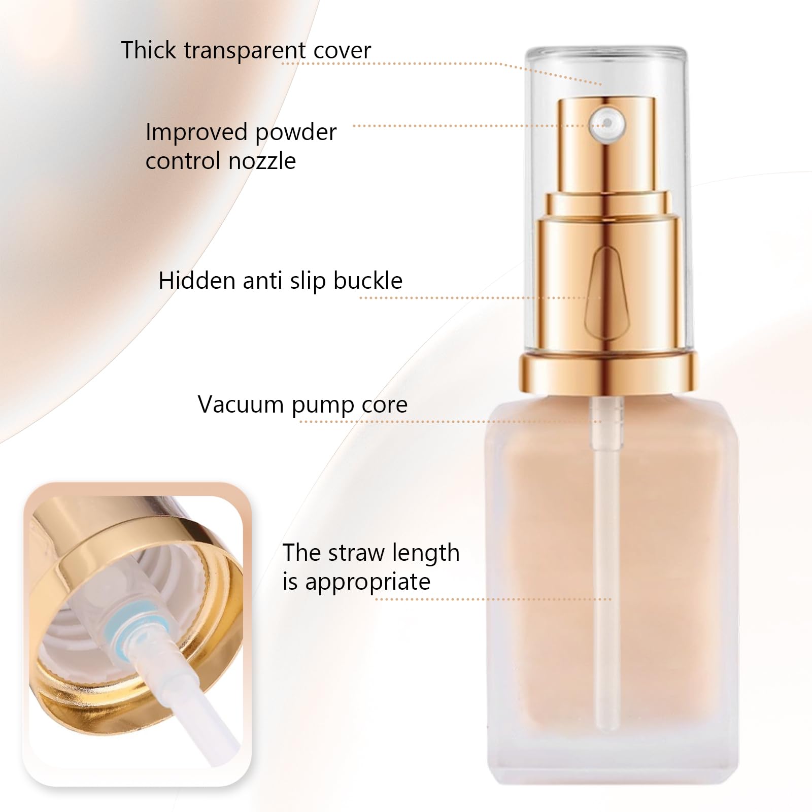 2 pezzi Pompa di ricambio, Teste Della Pompa per Fondotinta Cosmetica, Pompas per Fondotintaa, for Estee Lauder Double Wear Foundation