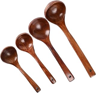 Herramientas de cocina Cucharón de madera for cocinar, cuchara, cucharón de sopa, utensilios de cocina, vajilla, suministros de Catering, olla antiadherente, accesorios for cubiertos Fáciles de limpia
