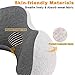 KINFUTON Travel Pillow, 100% Pure Memory Foam Neck Pillow for Airplane Travel with Breathable & Comfortable Machine Washable Cover, 2Pack 3D Sleep Mask, Earplugs, Portable Luxury Bag (Grey)