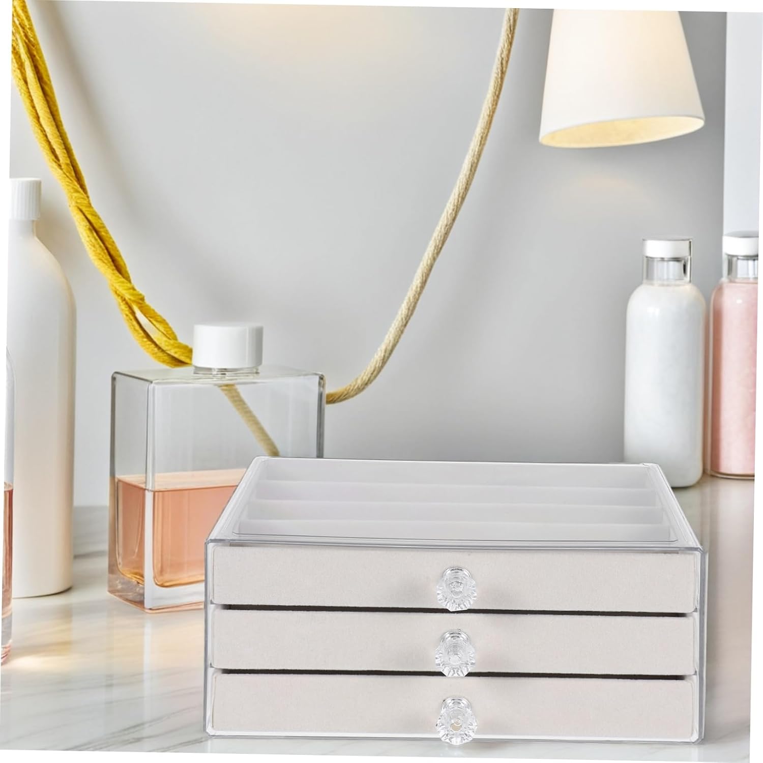 Zerodeko Necklace and Bracelet Storage Box Drawer Organizer Dustproof