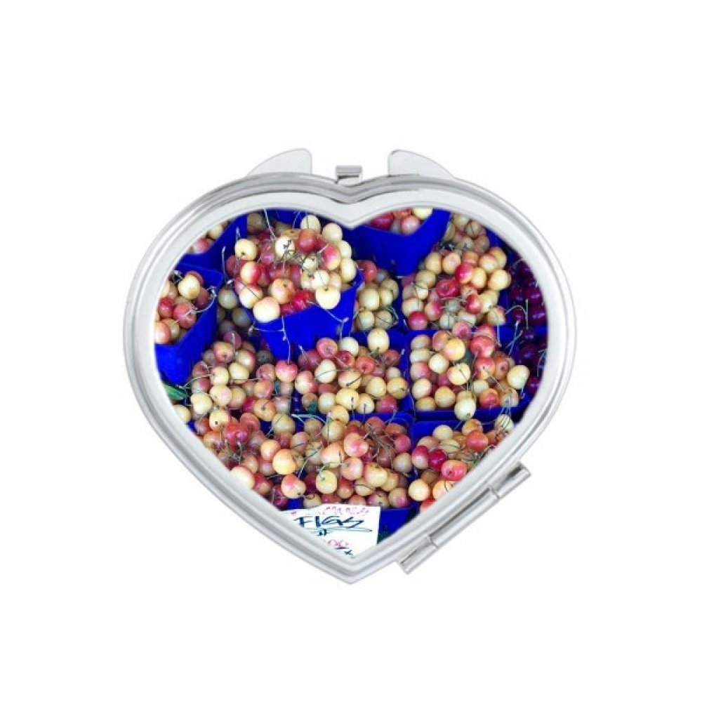 Miroir compact portable cœur DIYthinker avec double reflet net pour retouches maquillage