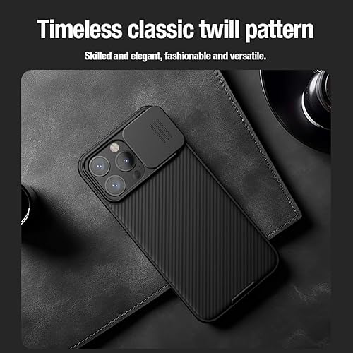 Miniatura 4 de Nillkin Funda para iPhone 15 Pro Max con funda deslizante para cámara protección mejorada de lentes protección de lente mejorada protección rígida