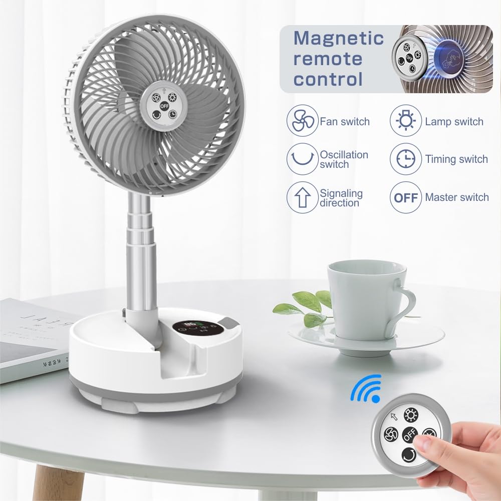 Amazon.com: xumemall Foldable Oscillating Pedestal Fan with Remote