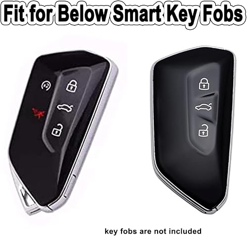 Miniatura 2 de Funda para llavero para Volkswagen VW MK8 GolfGTI Skoda Octavia Soft TPU Soporte remoto de piel protectora de piel, accesorios de manga de entrada