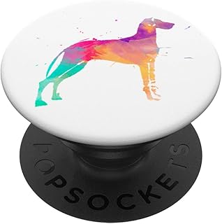 Colorido Gran Danés 2 Perro Acuarela Blanco PopSockets PopGrip: Agarre intercambiable para Teléfonos y Tabletas