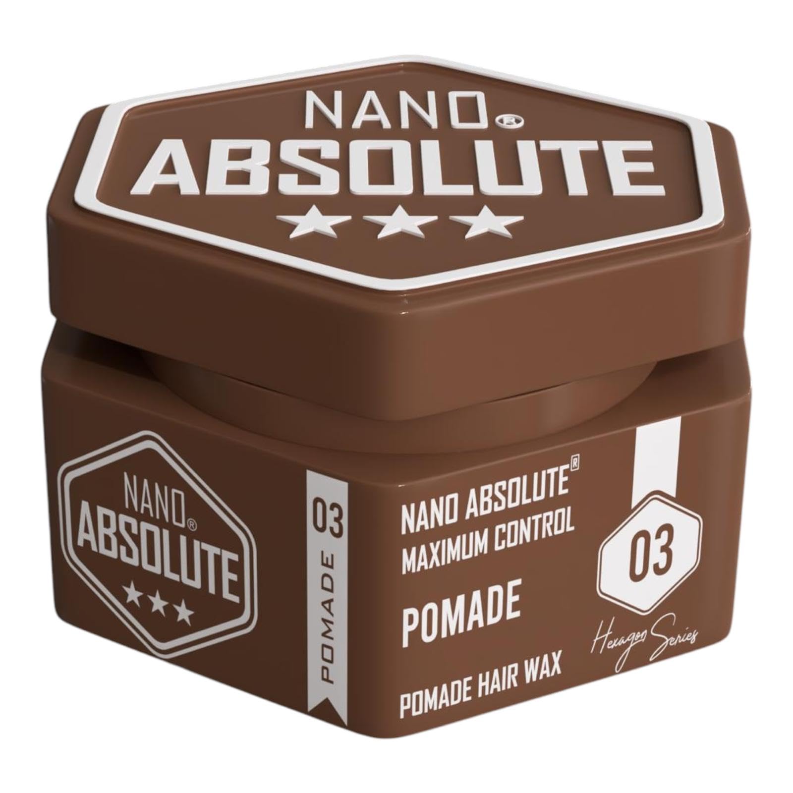 Nano Absolute Hair Styling Aqua Wax No.3 Brown, 140 ml (Pack of 1)