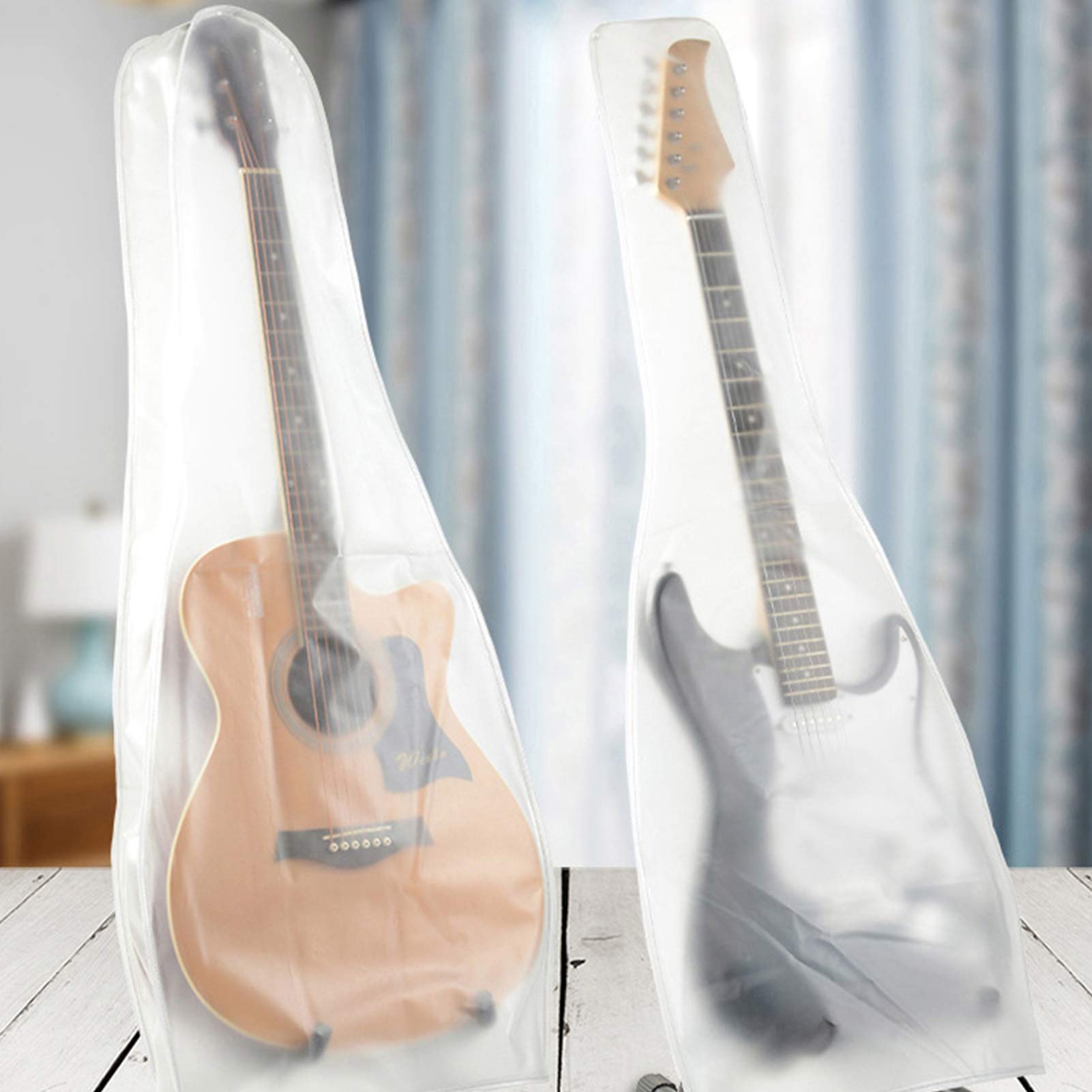 Housse Guitare Basse Électrique Anti-Poussière Imperméable Polyester Revêtement Acrylique – Taille B