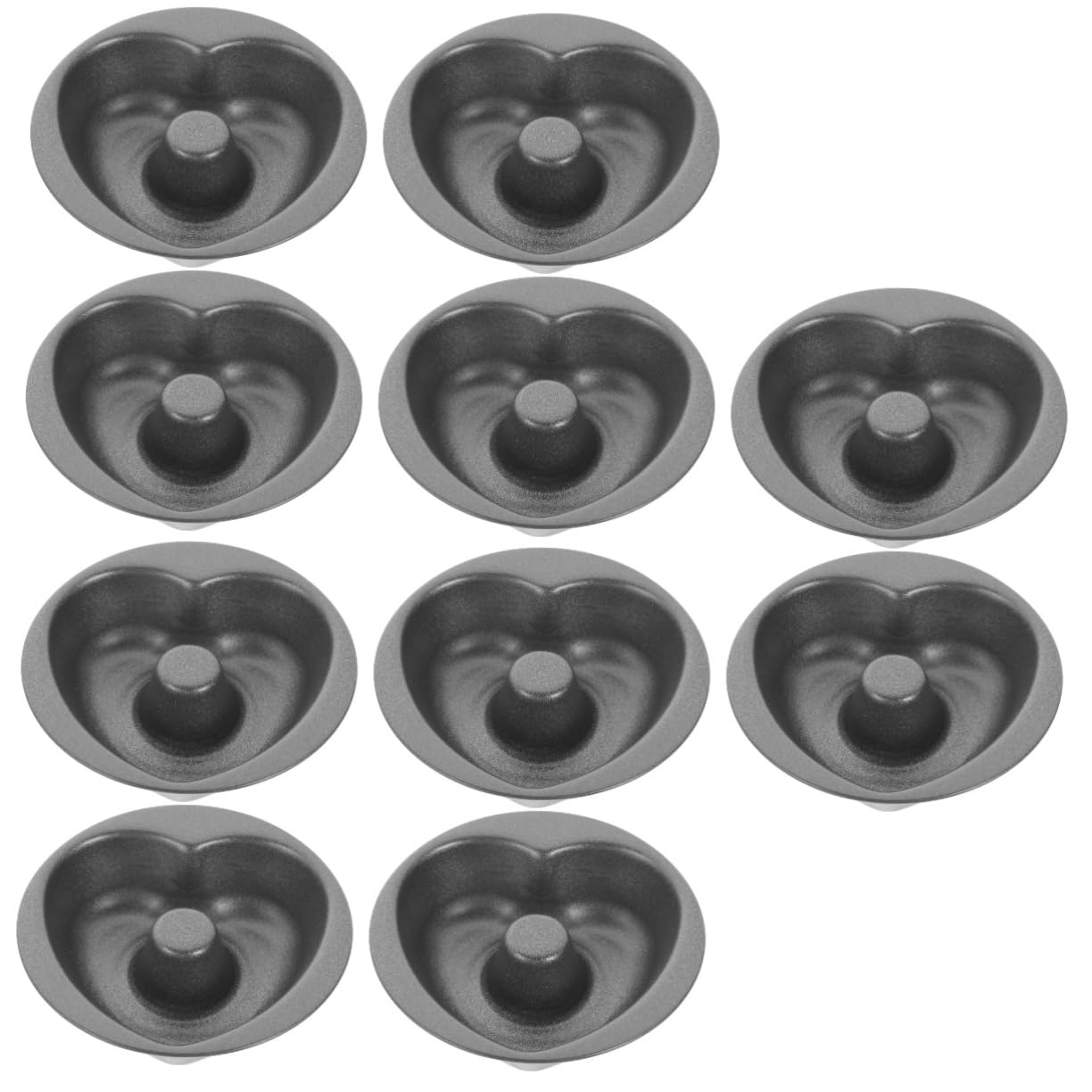 COLLBATH 5 Sätze Herzförmige Donutform Donutpfanne Backen Donutformen Backform Für Die Küche Donutform Herz Donutform Rund Antihaftbeschichtet Donuts Kuchen 2 Stücke * 5