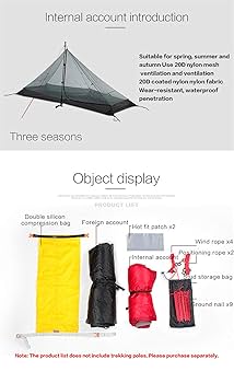 Amazon | 3F UL GEAR Lanshan 1 テント 野外 1人用 超軽量
