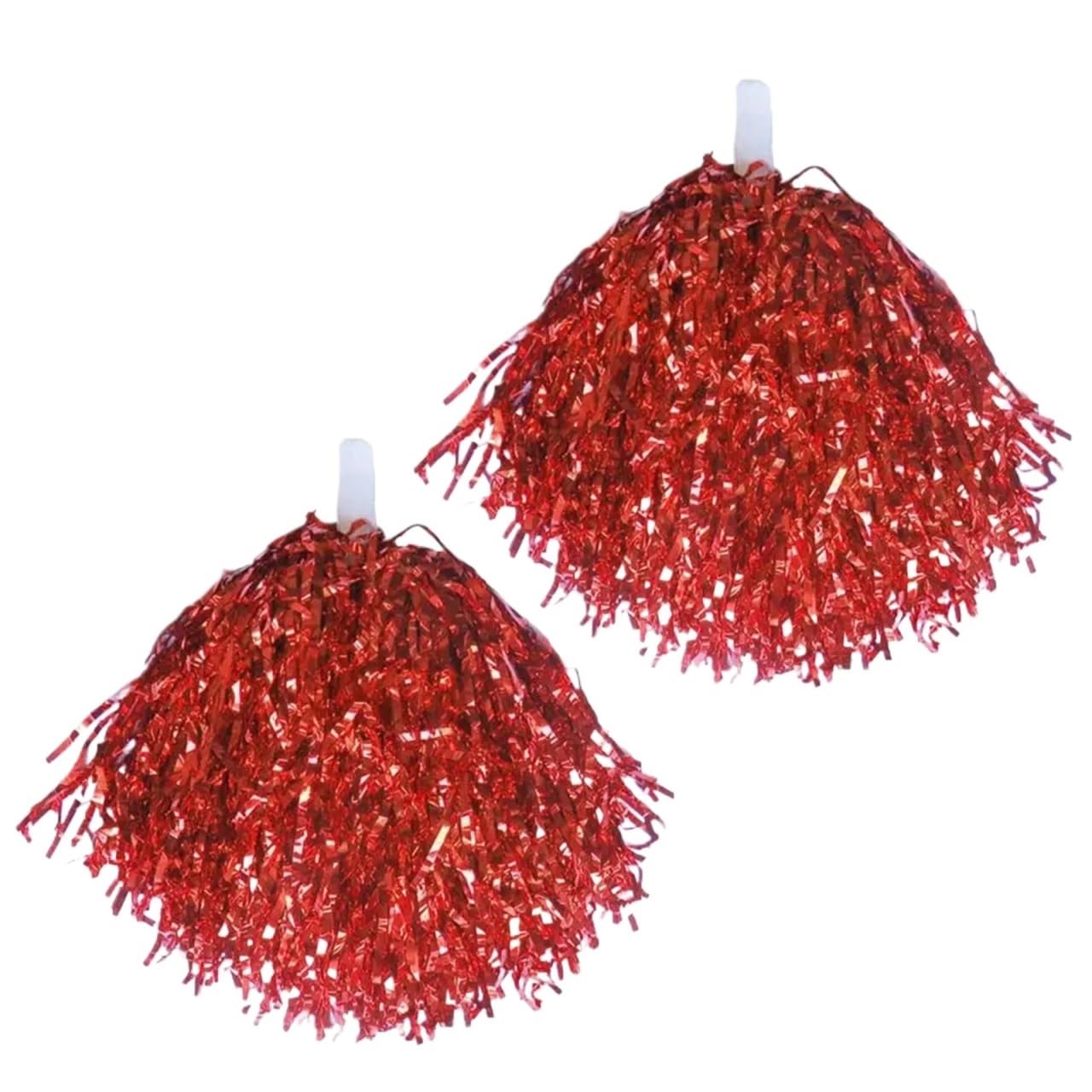 6/10pz Pompon da cheerleader metallici con impugnatura antiscivolo Fiori mano Eventi sportivi Danza Sport Cheerleading per Venti Sportivi