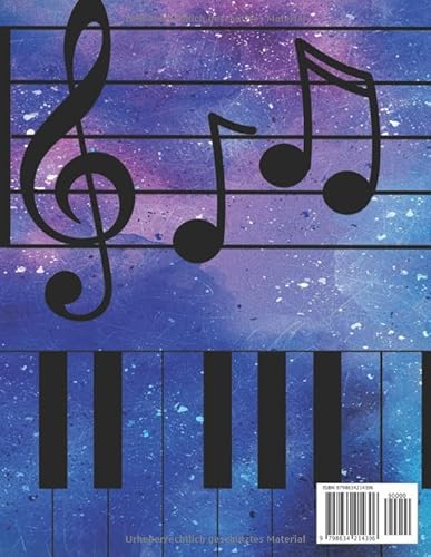 Notenheft: Notenheft,notenblatt leer,notenheft blanko,Dickes Notenbuch - 100 Seiten - hohe Qualität