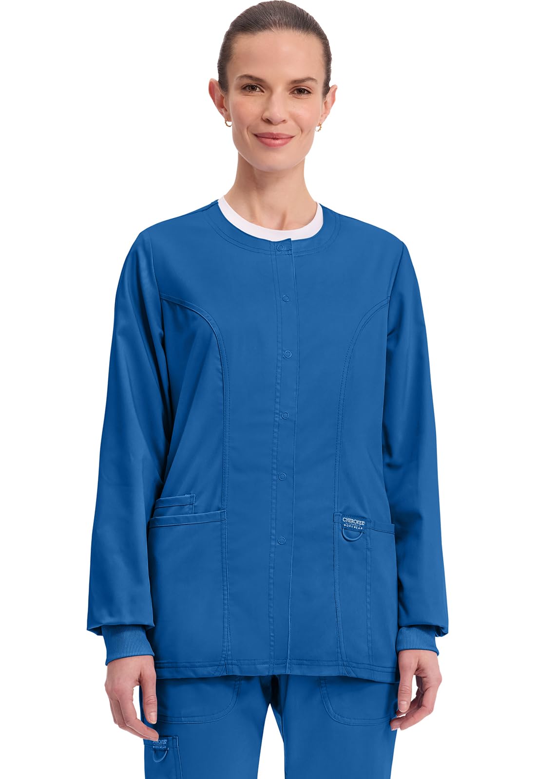 Cherokee Women's Snap Front Warm-up Jacket