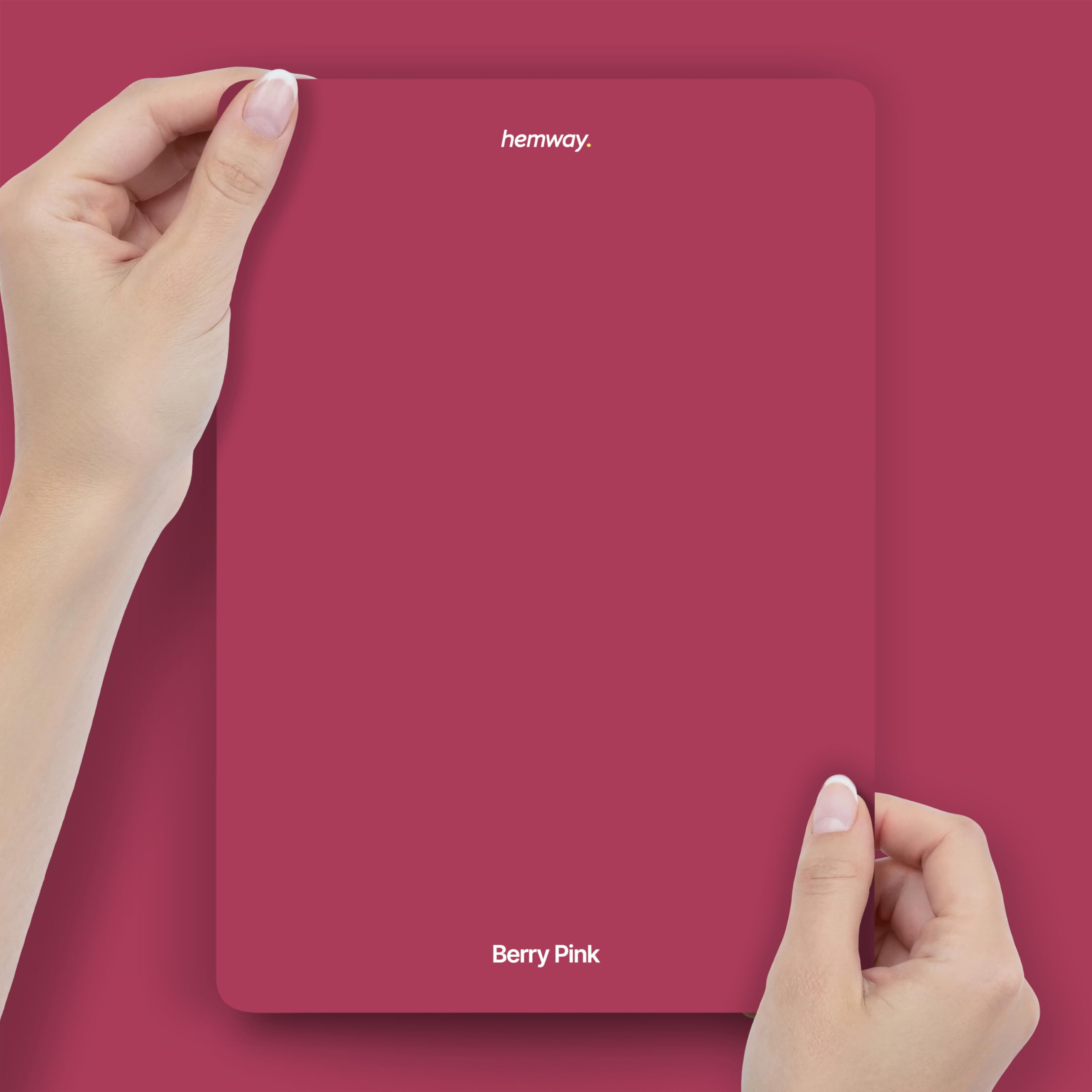 Hemway Berry Pink Peel & Stick Sample Chalk Paint | A5 Accurate Colour Swatch, Mess-Free Alternative to Paint Tester Pots, Easy To Use, Eco-friendly, for Interior Furniture & Walls