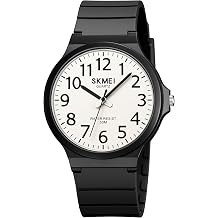 Gosasa Casual Unisex Watch Analog Quartz Wristwatches Simple Silicone Strap 5Bar Waterproof Watches for Women Men