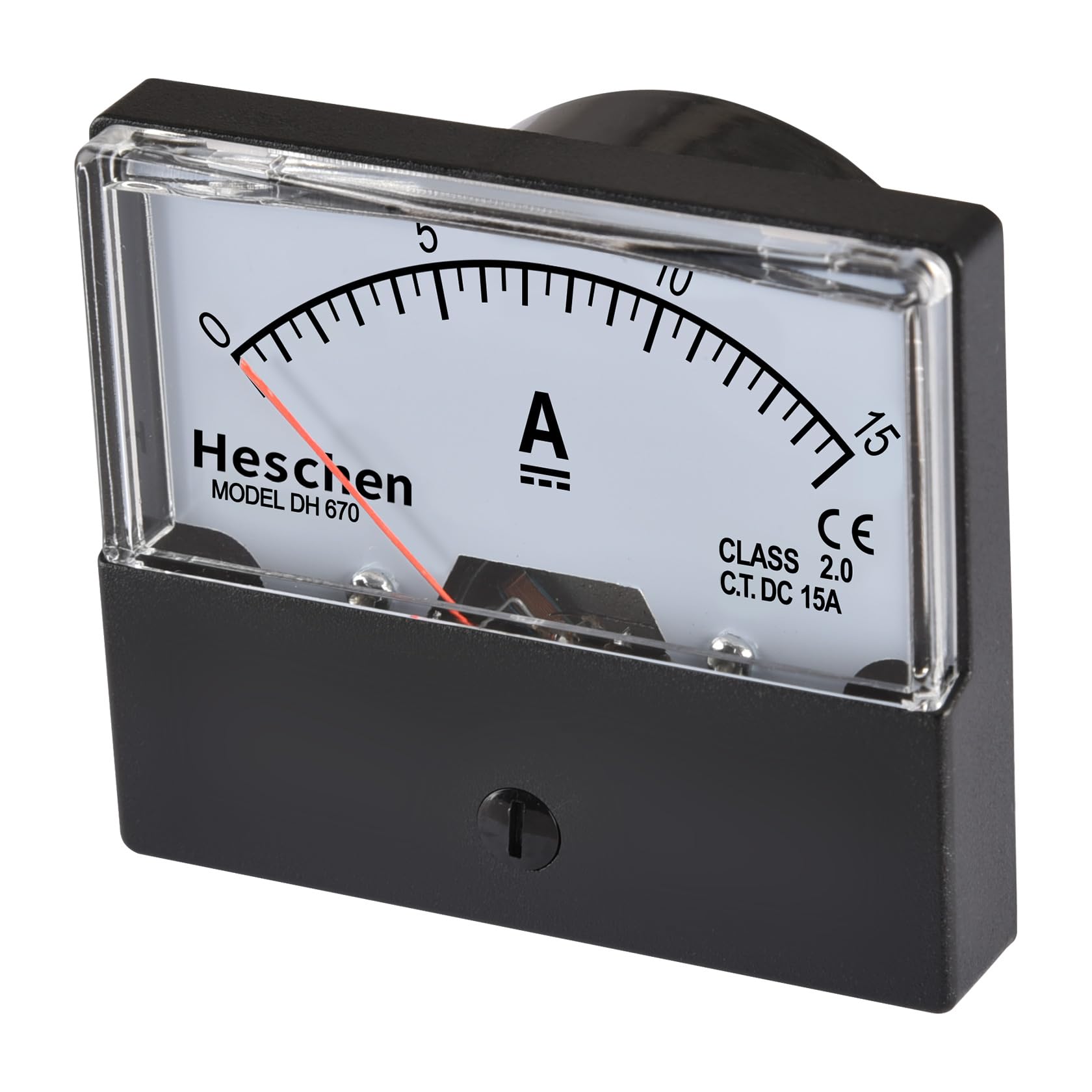 Heschen rettangolo Pannello montato corrente metro tester amperometro Dh-670 DC 0-15 A Classe 2.0